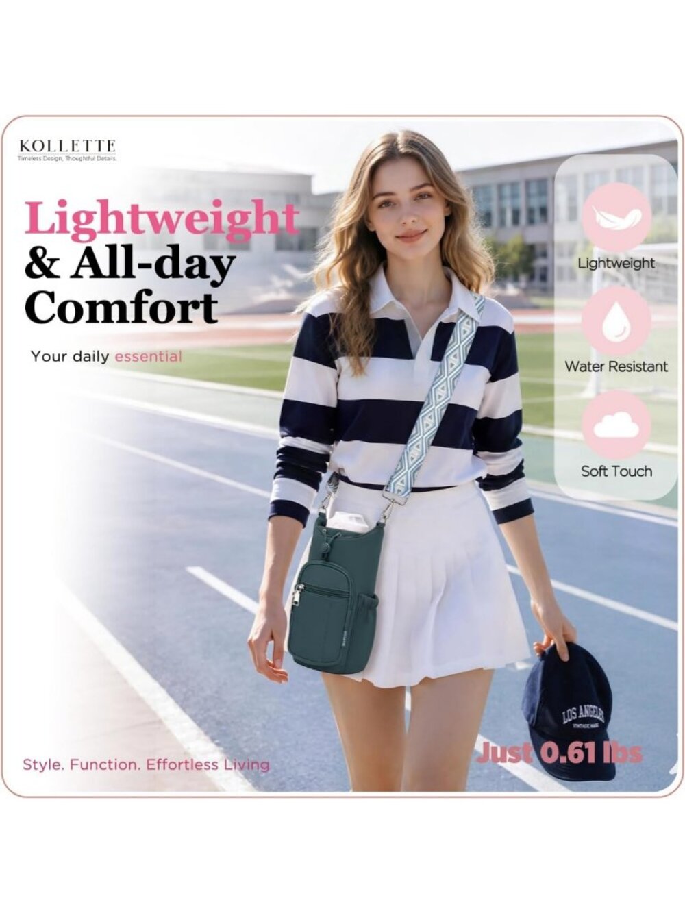 Hands-Free Crossbody Water Bottle Holder Bag for Women - Perfect Daily Accessory - Picture 5 of 9